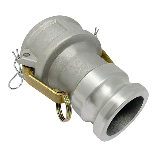 Gloxco Aluminum Type DA Cam and Groove Hose Fitting, Reducer, 3" Female Coupler x 2-1/2" Male Adapter (CAM-3025-DA-AL)
