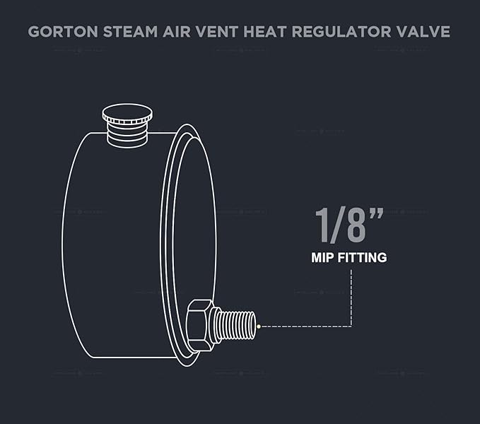 MIDLINE VALVE 1/8 Inch Air Vent No. 4 1/8" Angled Steam Air Vent, Radiator Air Valve, Chrome Plated