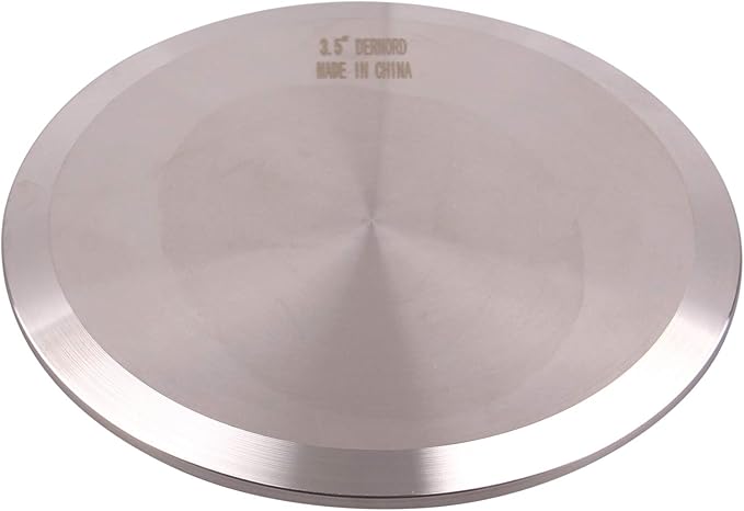 DERNORD Stainless Steel 304 Sanitary Fitting Clamp End Cap fits Tri-Clamp Ferrule Flange (3.5" (89mm) Tube OD)