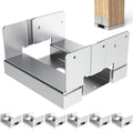 6 pcs 6x6 Galvanized Post Base for Concrete, Post Deck Base Anchor with 1" Standoff for Deck/Gazebo/Pergola/Porch