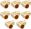 3/4 inch PEX 90 Degree Elbow 3/4" (pack of 8) Lead-Free Brass Barb Crimp Pipe Fitting/Fittings