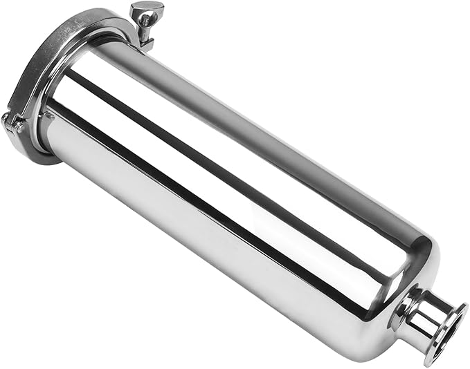 DERNORD 1.5 Inch Tri-Clamp Filter - Sanitary Fittings Inline Straight Strainer SS304 with 30 Mesh Stainless Steel Screen