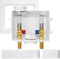 1-Pack HeSun Washing Machine Outlet Box, 1/2 Inch MIP(Sweat) Inlet x 3/4 Inch MHT Outlet, Laundry Pex Washer Outlet Box,with Stainless Steel Arrestor(WM006)
