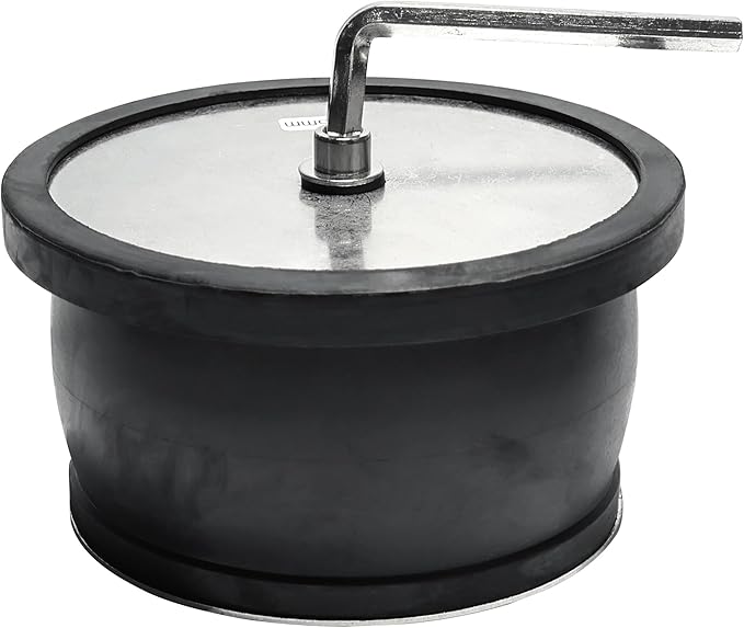 Expandable Mechanical Seal Cleanout Pipe Plug-Rubber Expansion Scupper Plugs & Removable Stainless Steel Allen Wrench Handle, 5-5/16" to 5-7/8" In Sewer Cap Cover, Winterizing Pool Boat Plugs
