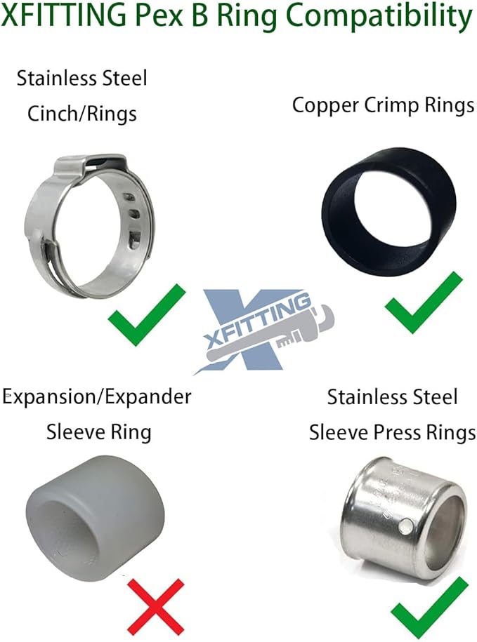 XFITTING Anti-Siphon Frost Free Sillcock 10 inch, 1/2 inch Push Fit x 3/4 inch GHT Valves, 10 Pieces