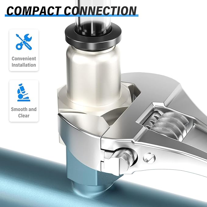 TAILONZ PNEUMATIC Female Straight 5/16 Inch Tube OD x 1/8 Inch NPT Thread Push to Connect Fittings PCF-5/16-N1(Pack of 2)