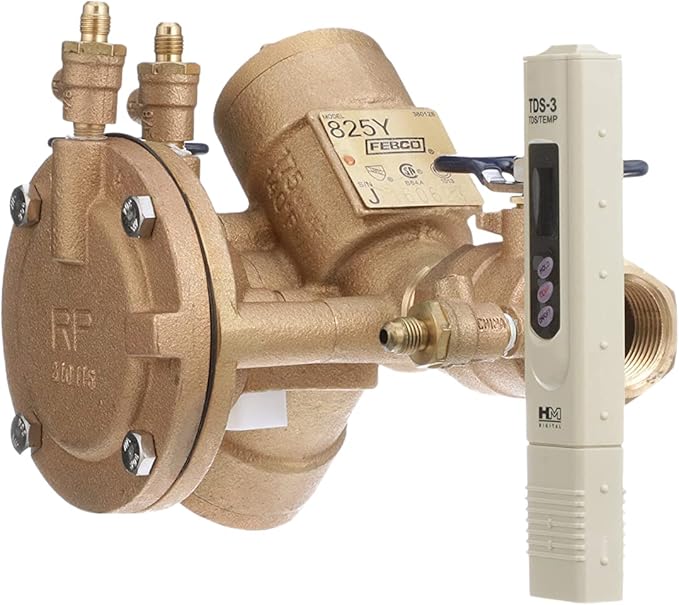 Febco 825EBV Backflow Preventer Reduced Pressure Zone Assembly, Quarter Turn Shutoff, 1 Inch