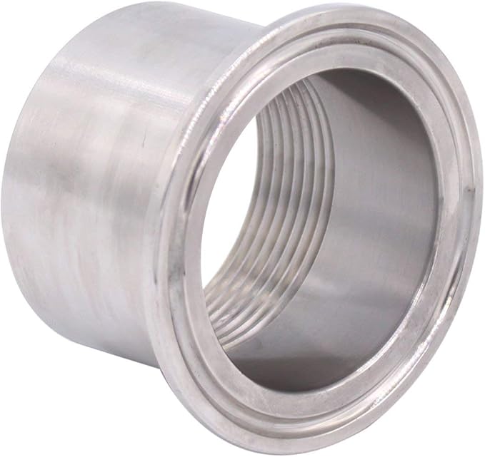 DERNORD Sanitary Female Threaded Pipe Fitting to 2 Inch TRI CLAMP OD 64mm Ferrule (Pipe Size: 1-1/2" NPT)