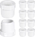 DOITOOL 10pcs PVC Threaded Reducer Bushing Male to Female Water Pipe Joint Converter Adapter Couplings for Plumbing Irrigation and Water Supply Systems