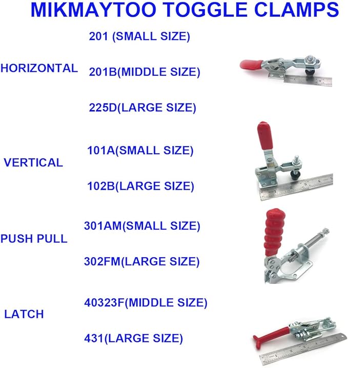 Toggle Clamp Latch 360 Lbs Capacity Adjustable U Bolt Quick Release Latch 4 Pack