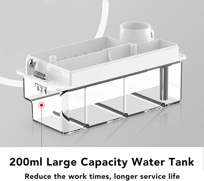 FTVOGUE Condensate Pump 40LPH 12m Lift Automatic AC Drain Pump with 200ml Tanks 100-240VAC for Air Conditioner HVAC Systems and Mini Split Units