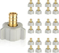 25-Pack HeSun PEX Fittings, 1/2" Pex x 1/2" Female NPT Swivel Adapter, Brass Crimp Fitting for ASTM F1807(PEX1807202-25)