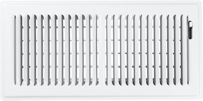 Shoemaker 6x14 Floor Register – Soft White Heavy Duty Metal Floor Vent Cover for Home Floors - Premium Forced Air Vent Covers