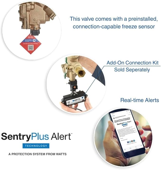 Febco 765 Series 1" Bronze Pressure Vacuum Breaker Backflow Preventer, Quarter Turn Shutoff, Union Connections, Freeze Sensor with SentryPlus Alert Technology, Industrial Plants, Irrigation System