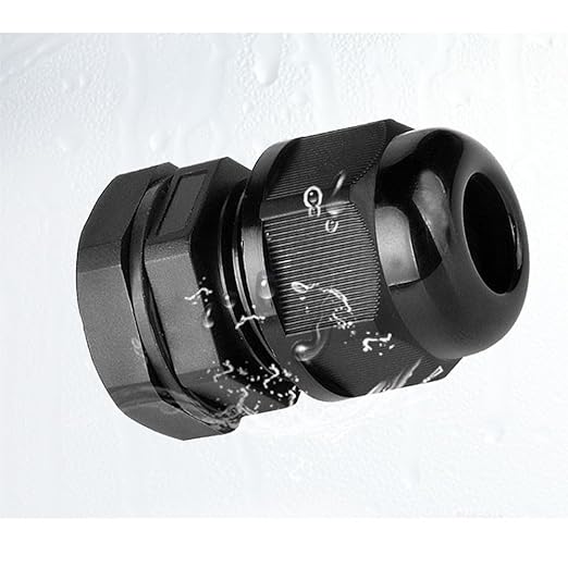 10 Pack 1/2" NPT Cable Gland Waterproof IP68 Nylon Cable Pass Through Cord Grip Connector Strain Relief Wire Grommet, for Electrical Enclosures Junction Boxes, LED Light