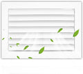 Aluminum 12 x 8 in (Duct Opening) 1-Way Air Duct Register Vent Cover for Ceiling and Wall - Modern HVAC Louver Vent Cover Adjustable – Durable Rustproof Wall Grille – Overall Size 13-5/8 x 9-5/8 Inch