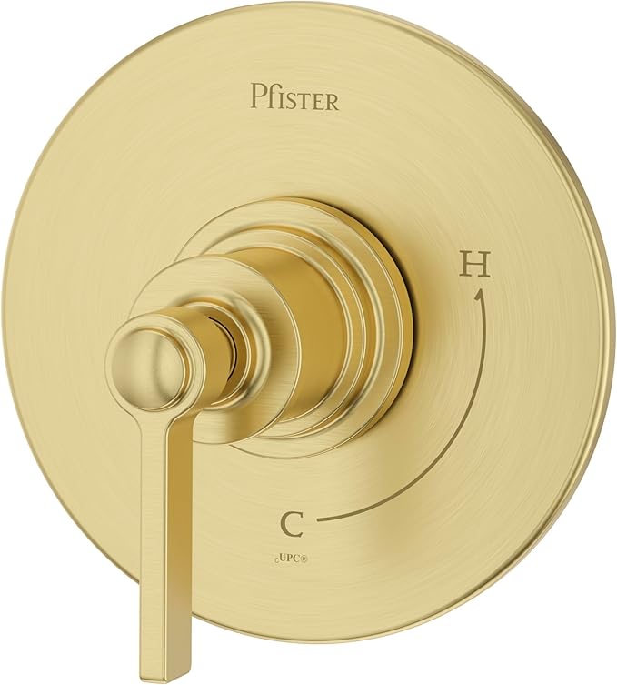 Pfister R89-1WN Winter Park Pressure Balanced Valve Trim Only with Single Lever Handle - Less Rough In - Brushed Gold