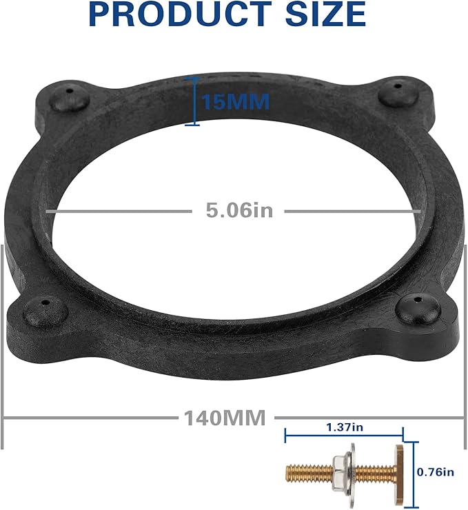 385310063 Floor Flange Seal and Mounting Kit Replacement for Dometic/Sealand Toilet, Marine and Travelers Toilets, SE341549 RV Toilet Seal Kit