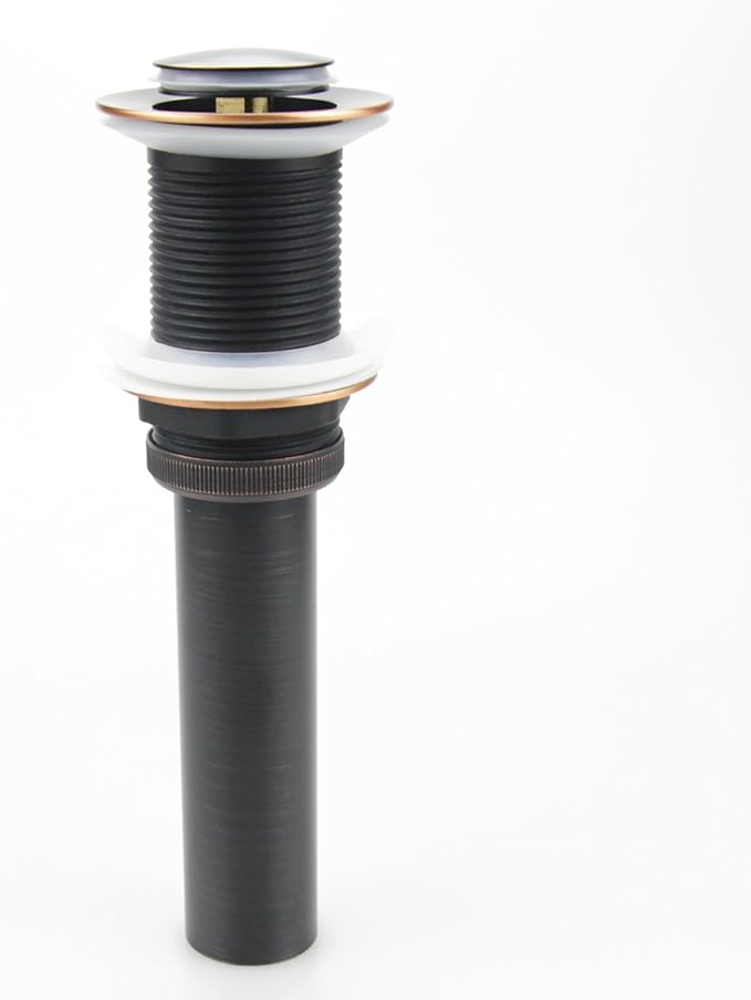 Oil Rubbed Bronze Pop Up Drain, Bathroom Vessel Lavatory Vanity Faucet Sink Drain Stopper, ORB without Overflow