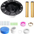 Freestanding Tub Drain Kit, Bathtub Drain Rough-in Kit with PVC Adapter and Brass Tail Pipes, Compatible with Freestanding Bathtub Drain, Floor Mounted Bathtub and Copper Bathtub, Black
