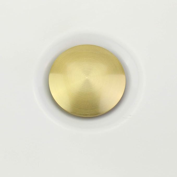 Vanity Pop Up Drain Stopper with Overflow, Gold Bathroom Faucet Lavatory Vessel Sink Drain