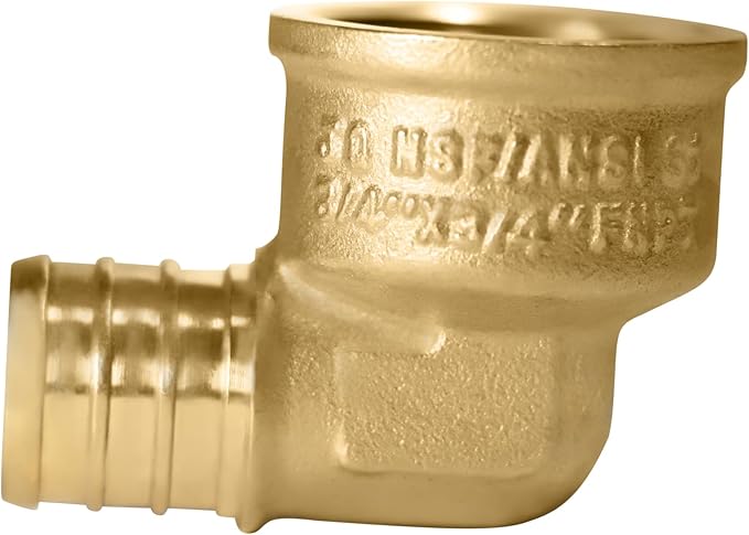 XFITTING 3/4 Inch Pex x 3/4 Inch Pex Female NPT Elbow, 5 Pieces