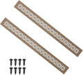 PATIKIL 20 x 2 Inch Door Air Vent Cover, 2 Pcs Heavy Duty Aluminum Grille Ventilation Cover Louvered with Mounting Screws for Cabinet Wardrobe Door, Brown