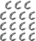 uxcell 1-5/8"(40mm) Cable Clamp, 304 Stainless Steel Rubber Cushioned Insulated R Shape Metal Clamp Tube Holder for Pipe Hose Wire Cord Installation 15Pcs