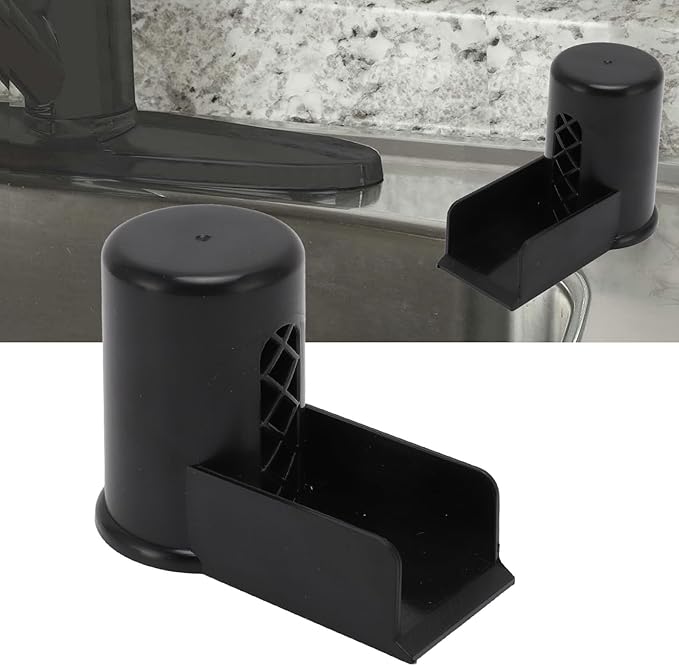 Dishwasher Air Gap Cover with Ramp, Replacement Air Gap Overflow Spout Extender for Dishwasher Air Gap Overflow Extender With Ramp For Kitchen Sink(Black)