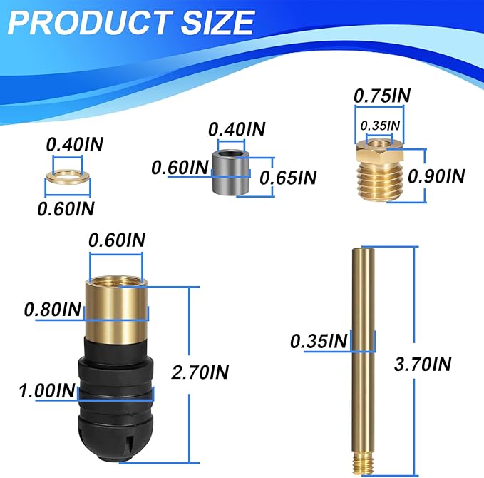 RK-Y34 Repair Kit Y34 Lowa Brass Hydrant Upgraded Repair Kit Fit for Woodford Model Iowa Y34 Yard Hydrant, Replace for Y34LL-8, Y34-1, Y34-3 and Y34-6-HN