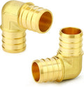 GASHER 2Pcs No Lead Brass 3/4" Pex Elbow Fittings, 3/4 Inch Pex Fittings for Pex Tubing