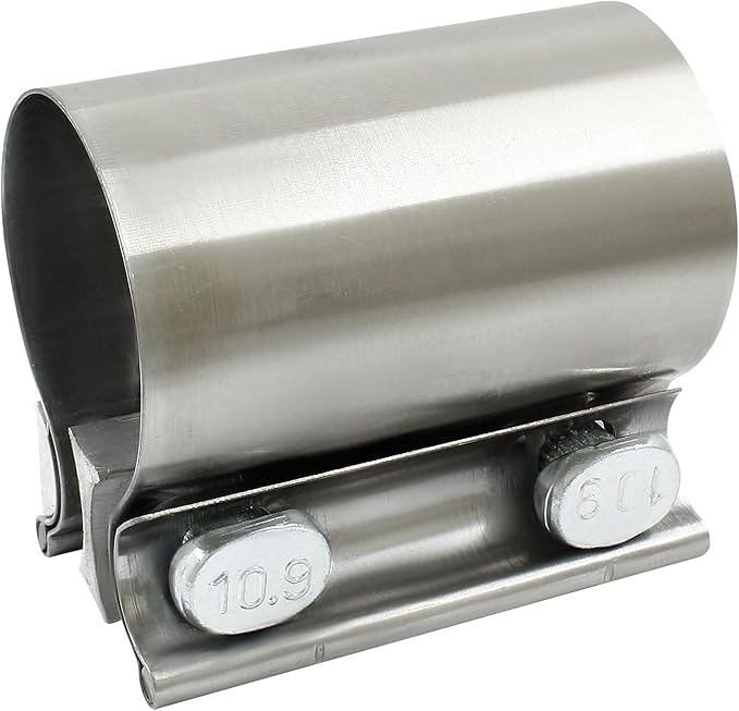 1-3/4" Heavy Duty Stainless Steel Exhaust Pipe Seal Band Clamp, Repair Clamp Sleeve Coupler for Emergency Pipe Repair, Pack of 1
