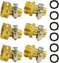 Hooshing Garden Hose Repair Kit Male and Female Garden Hose Connectors, Fit for 3/4" or 5/8" Garden Water Hose Fitting, 3 Set