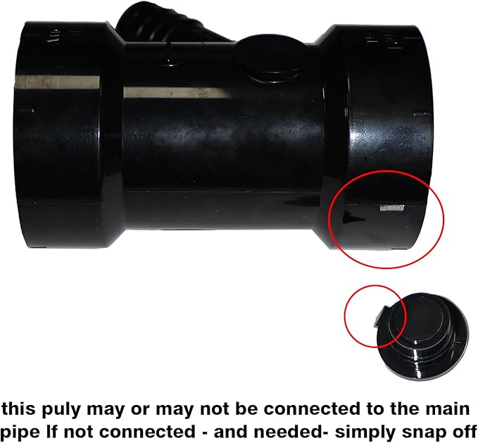 QPQ 60519 Dishwasher and Condensate Line, ABS Glue-in Condensate Line Fitting, Black,WYE 1-1/2 Inch x 1-1/2 Inch x 3/4 Inch