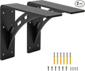 Heavy Duty Shelf Brackets , Metal Mantel Brackets (Set of 2) Fireplace Mantel Brackets - Countertop Support , Max Load 1100 Lbs (9 inch x 7.95 inch)