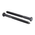 1/2" x 6”, 25-Piece Black Lag Bolts, Rustproof 4-Layer Ceramic BLAKOTE, 2X Protection of Galvanized Lag Screws, for Decks Pergolas by Makers Bolt