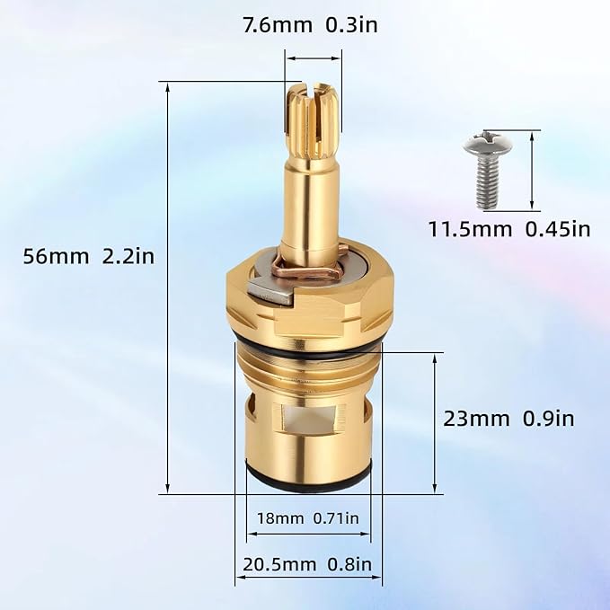 994053-0070A Replacement Cartridge For American Standard Faucets - Compatible with 994053-0070A & 994053-0070A/H - Hot & Cold Brass Valve Stem (4Z-24H) - Bath & Kitchen Faucet Repair Kit 2 Pack