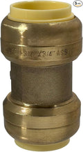 XFITTING Push Fit 3/4 Inch x 3/4 Inch, 3/4 in Push Fit Coupling, 27-2-2=5XX, 5 Pieces