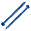 Wensilon(30 PCS) 3/16" * 3-1/4" Slotted Hex Concrete Screws Anchor Blue Hexagon Head for Anchoring to Masonry, Block or Brick Stucco