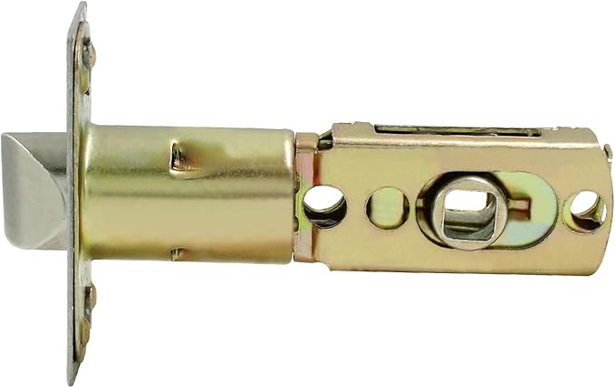 Tubular Mortice Latch, Passage Door Latch, Adjustable Flat Latch Size 60/70mm, Replacement Entry Latch for Lever Door Handles, Internal Door Handles