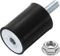 uxcell M8 Rubber Mounts, 1Pcs 30x40mm(DxH) Rubber Cylindrical Anti Vibration Isolator Shock Absorber with Lock Nut for Car Bobbin Generator Air Compressors