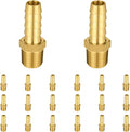 (Pack of 20) EFIELD Brass Hose Barb Fitting Adapter, 3/8" Barb x 1/8" NPT Male Pipe Fitting,(BARB007-20PCS)