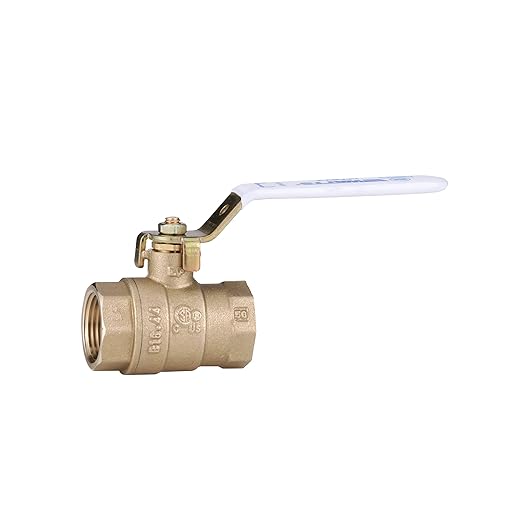 Watts LFFBV-4 Series 3/4" Lead-Free 2-Piece Full Port Chrome-Plated Brass Ball Valve with Female Threaded End Connections, Copper Silicon Alloy Body, Adapter, Steel Handle