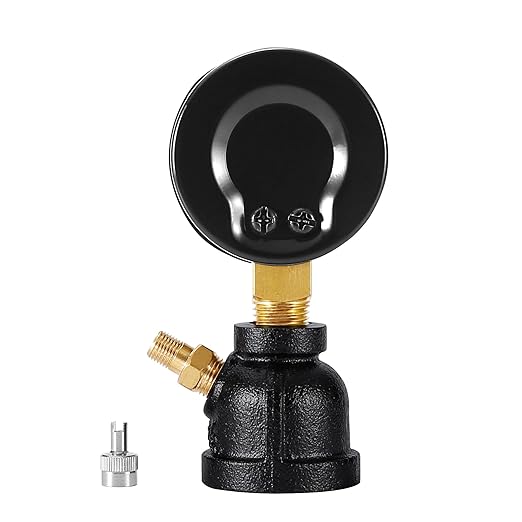 Gas Test Pressure Gauge, 1” FNPT Connection, Brass Valve, Chrome Plated Steel Body Assembly. (Steel Black, 1" FNPT 0-30 psi)