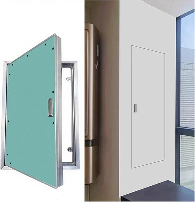 47.2''×15.75'' Aluminum Drywall Access Panel Flush Mount Paintable Wall Inspection Door for Plumbing Electricity HVAC, Recessed Attic Service Hidden Hatch for Home Garage Office