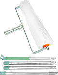 QWORK Spiked Screeding Compound Roller, 20" x 1" Latex Floor Self Leveling Screed Spiked Roller Remove Bubble Smooth Level Screed Surface
