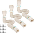 Rain Gutter Downspout Extensions Flexible, Drain Downspout Extender,Down Spout Drain Extender, Gutter Connector Rainwater Drainage,Extendable from 21 to 68 Inches(3 Pack, Limestone)