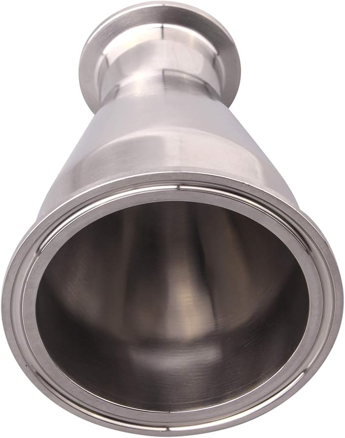 DERNORD Sanitary Fitting Reducer Fitting SUS304 Tri Clamp Ferrule Style 3" Tube OD to 1-1/2" Tube OD