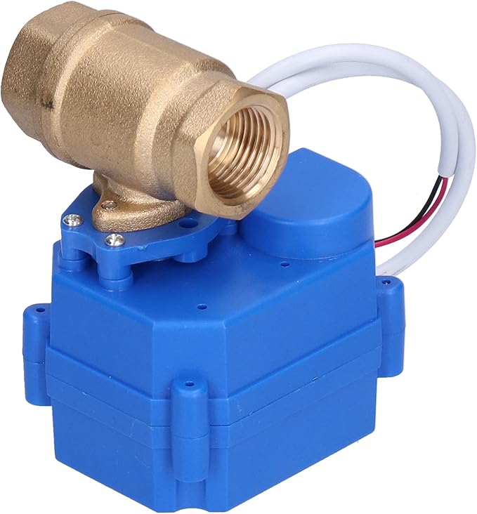 Motorized Ball Valve Brass Electrical Straight Through Water Treatment Miniature Electric Ball Valve for Plumbing Systems DN15 Thread 1/2 Inch CWX15NCR04DC924VDN15
