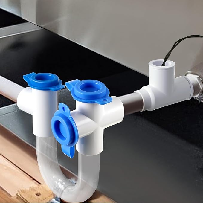 3/4 Inch Standard Condensate Trap and SS1 Condensate Overflow Float Switch Kit for HVAC Systems, Air Conditioner